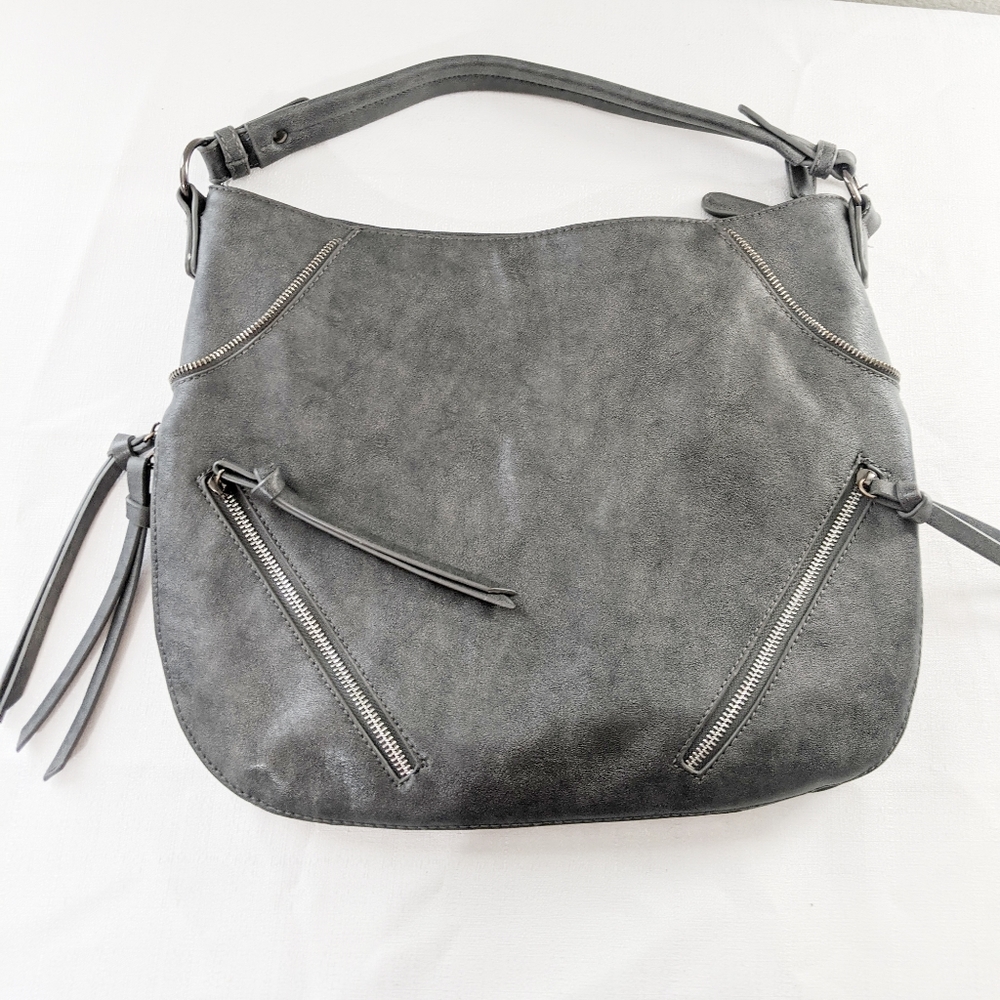 Urban expressions gray purse with zipper details